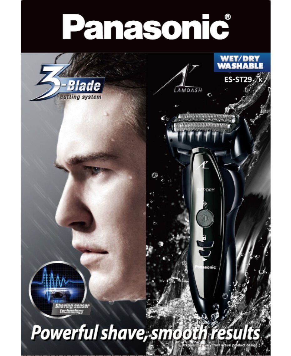 Panasonic 3Blade Wet & Dry Electric Shaver Black Shaver Shop
